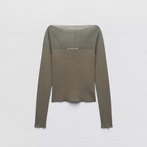 Zara Semi Sheer Top